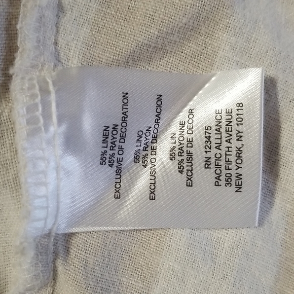 Ellen Tracy Linen Blend Open Striped Jacket/Blazer with Crochet Sleeves … - Picture 9 of 9